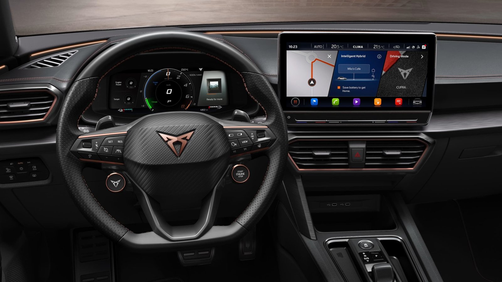 new-cupra-leon-sportstourer-ehybrid-family-sports-car-interior-view-of-heated-steering-wheel-with-remote-access
